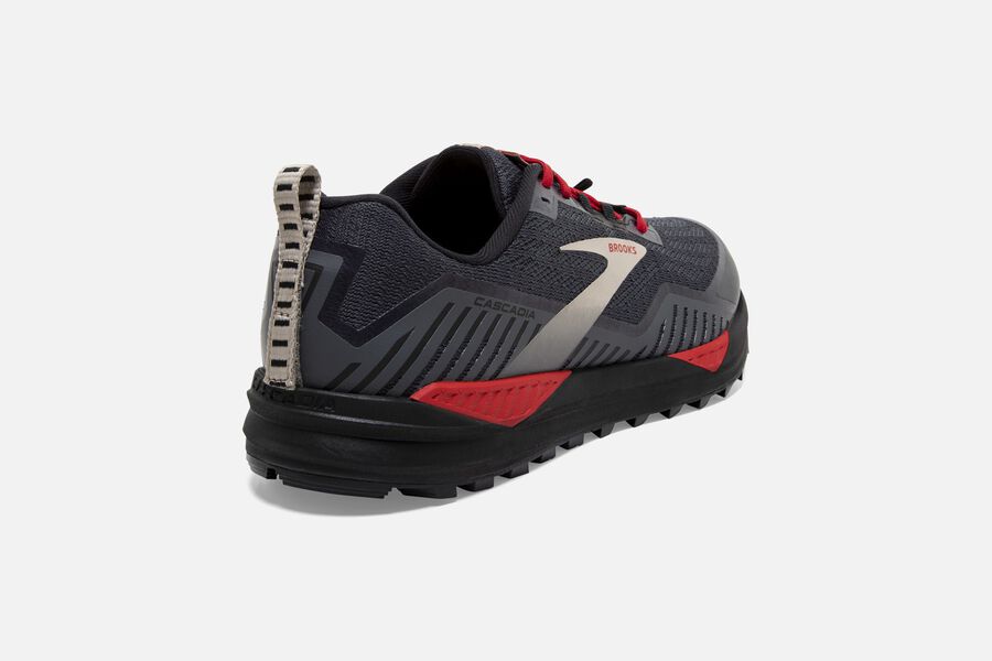 Brooks Israel Cascadia 15 GTX Trail Running Shoes Mens - Black/Red - OCF-284960